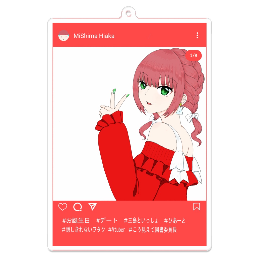 三島といっしょSNS風アクキーA