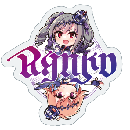 『ASUKA⇔RANKO』回せるアンビグラムバッジ