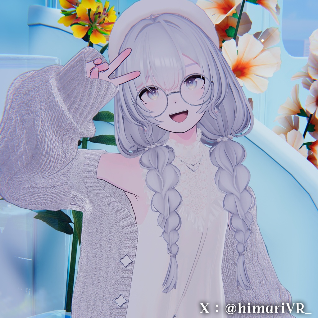 ✨️販売セール中!✨️【オリジナル3Dヘアモデル】みつあみローツイン(mituami_LowTwin)