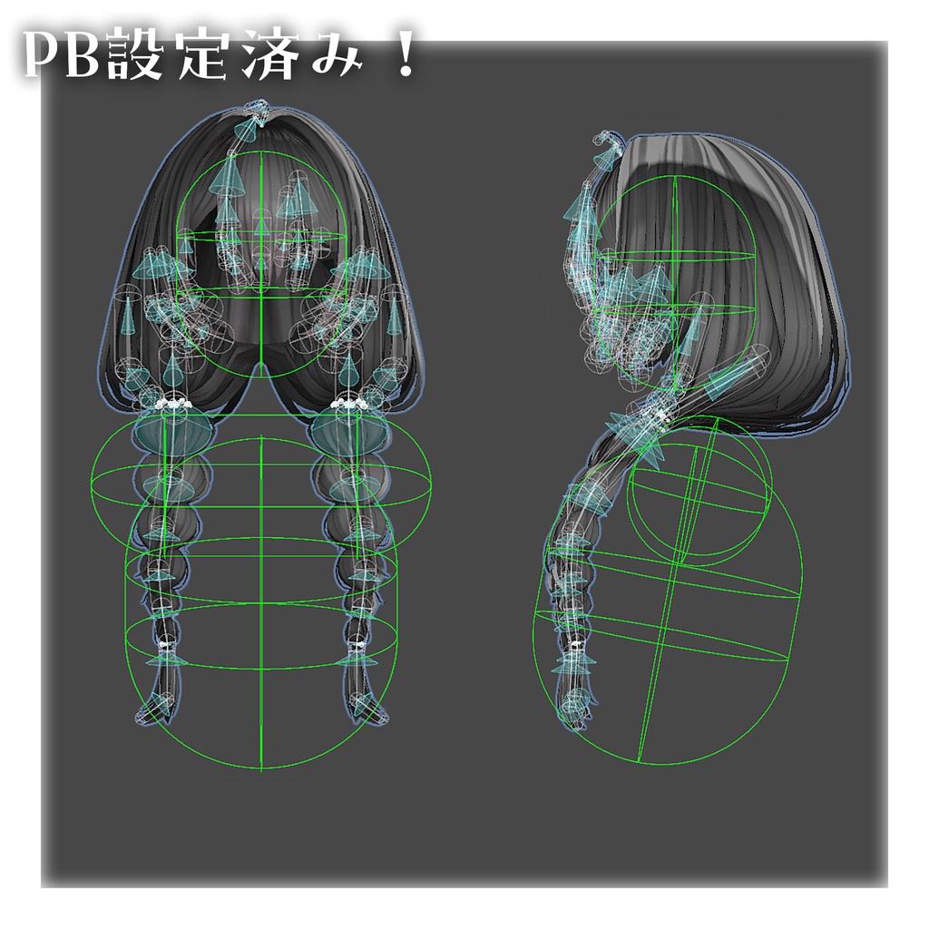✨️販売セール中!✨️【オリジナル3Dヘアモデル】みつあみローツイン(mituami_LowTwin)