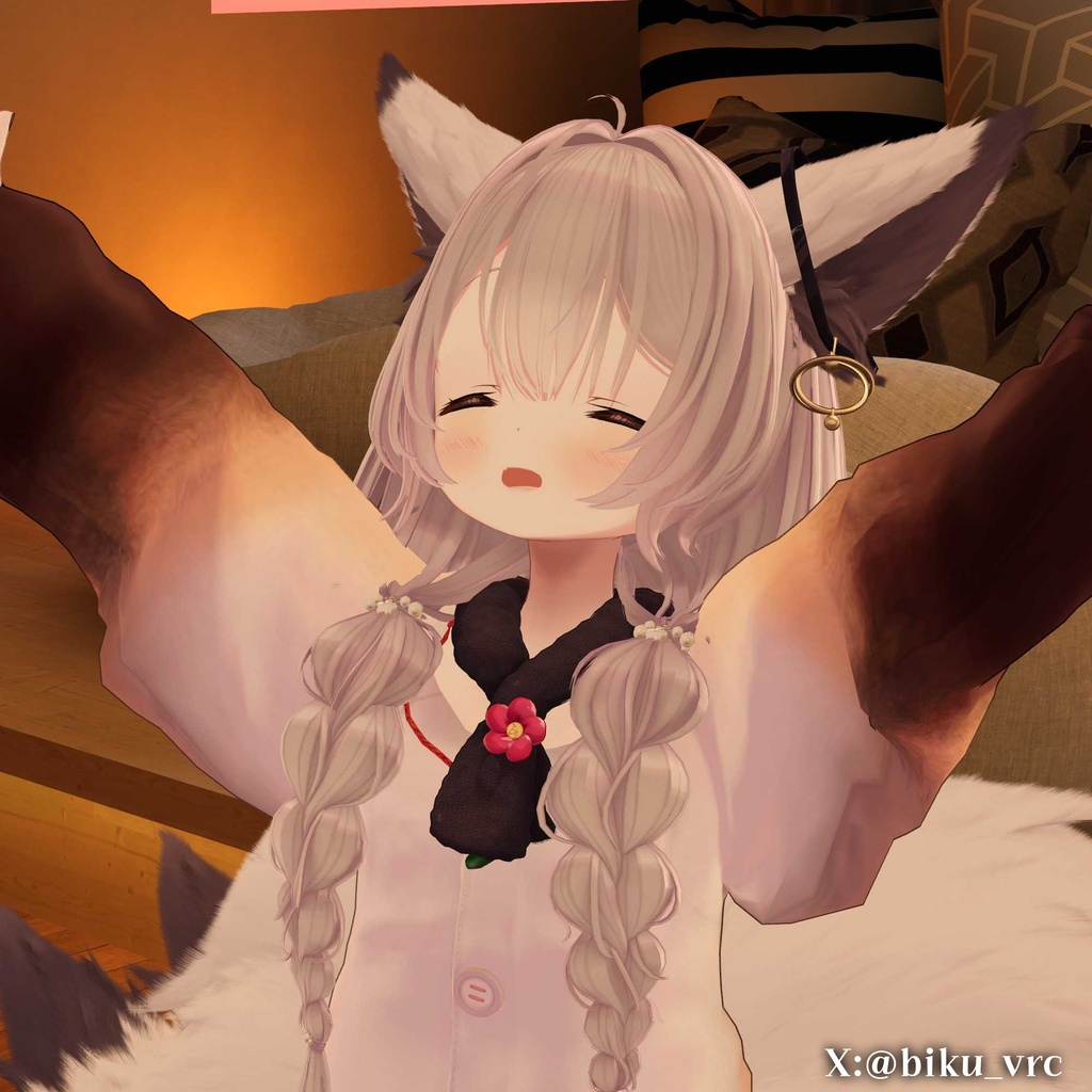 ✨️販売セール中!✨️【オリジナル3Dヘアモデル】みつあみローツイン(mituami_LowTwin)
