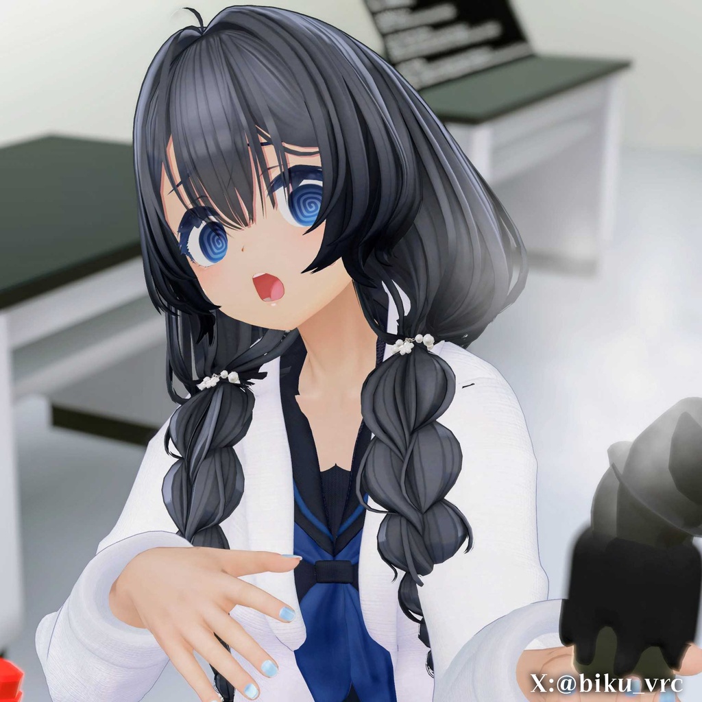 ✨️販売セール中!✨️【オリジナル3Dヘアモデル】みつあみローツイン(mituami_LowTwin)