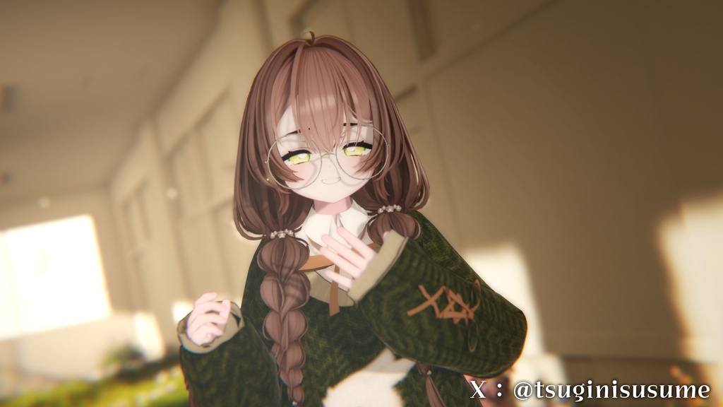 ✨️販売セール中!✨️【オリジナル3Dヘアモデル】みつあみローツイン(mituami_LowTwin)