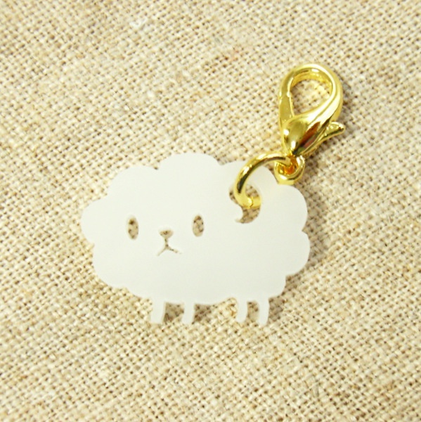 フックチャーム<ひつじ>【1個】(あんしんBOOTHパック(匿名)で自宅から発送)