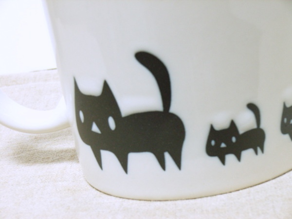 黒ネコ親子マグカップ(あんしんBOOTHパック(匿名)で自宅から発送)