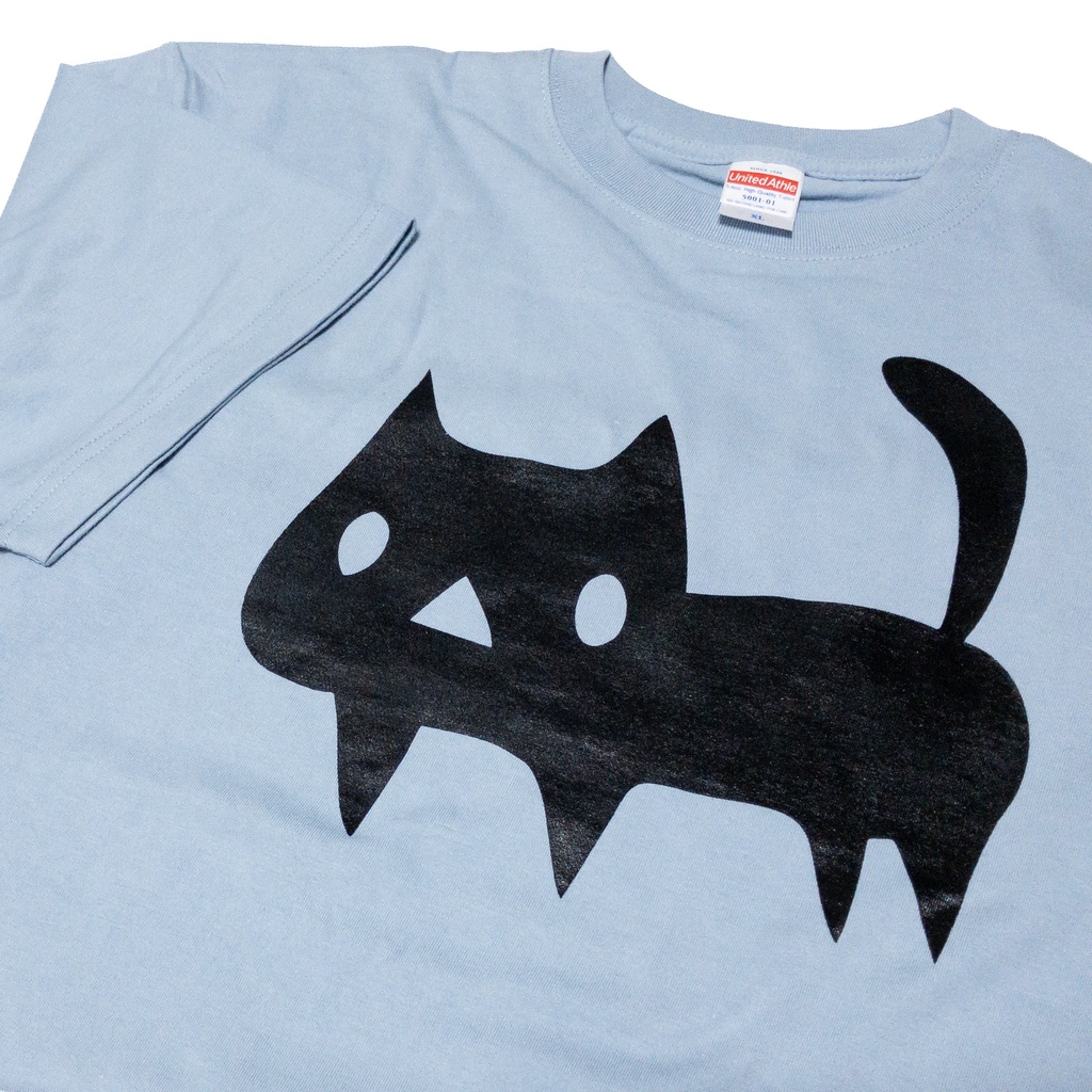 <綿100%>【XLサイズ】大きな黒ネコTシャツ(BOOTHパック(匿名)で自宅から発送)