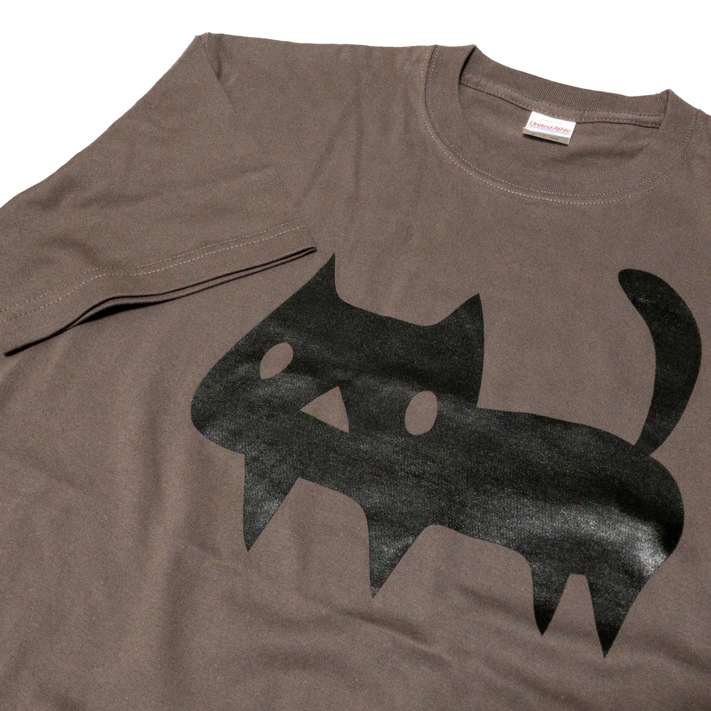 <綿100%>【Lサイズ】大きな黒ネコTシャツ(BOOTHパック(匿名)で自宅から発送)