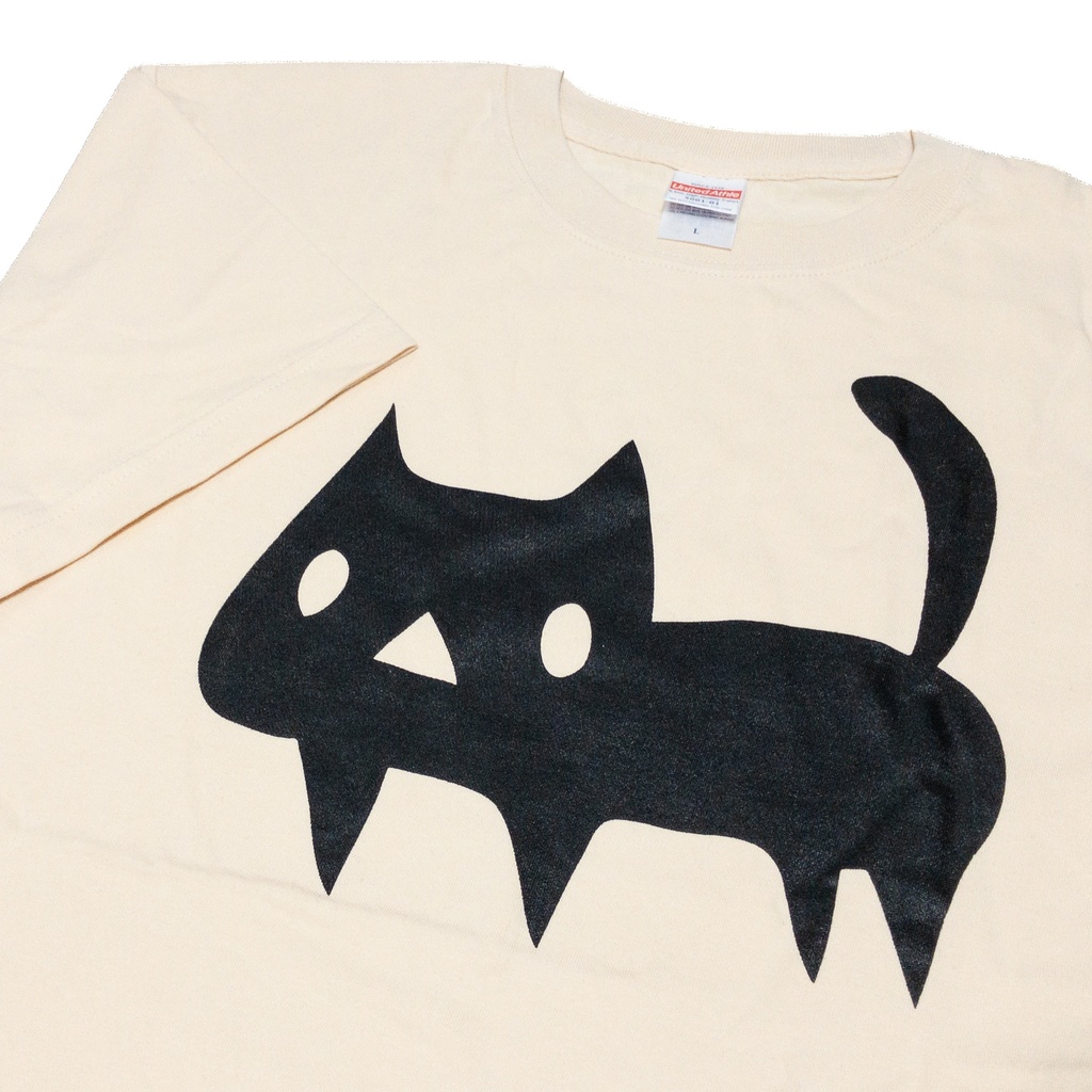 <綿100%>【Lサイズ】大きな黒ネコTシャツ(BOOTHパック（匿名）で自宅から発送)