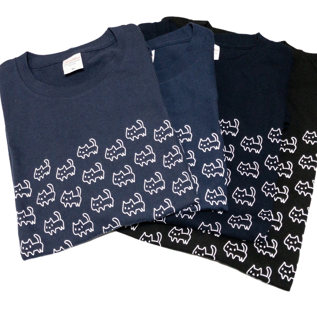 <綿100%(本体)>【M･L･XLサイズ】ネコいっぱいTシャツ(BOOTHパック（匿名）で自宅から発送)