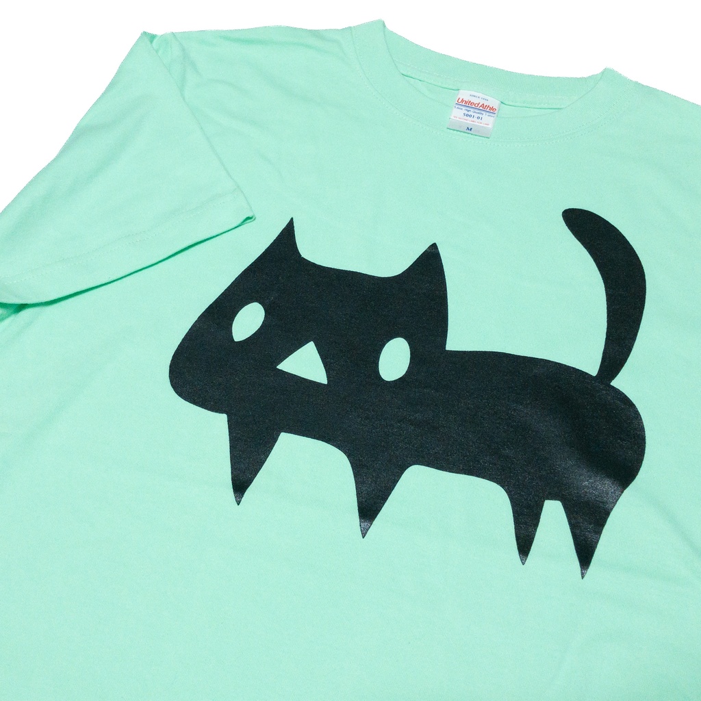 <綿100%>【Mサイズ】大きな黒ネコTシャツ(BOOTHパック（匿名）で自宅から発送)