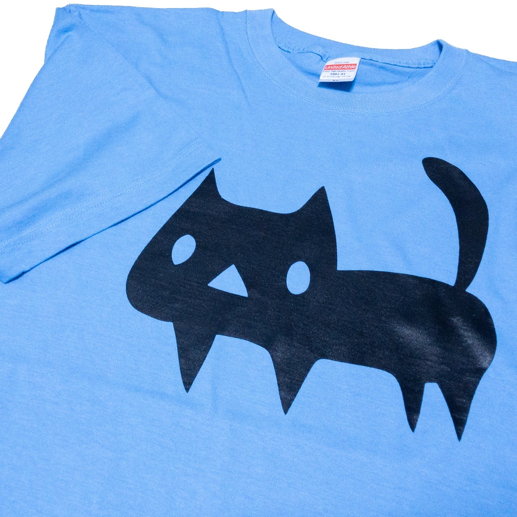 <綿100%>【XLサイズ】大きな黒ネコTシャツ(BOOTHパック（匿名）で自宅から発送)