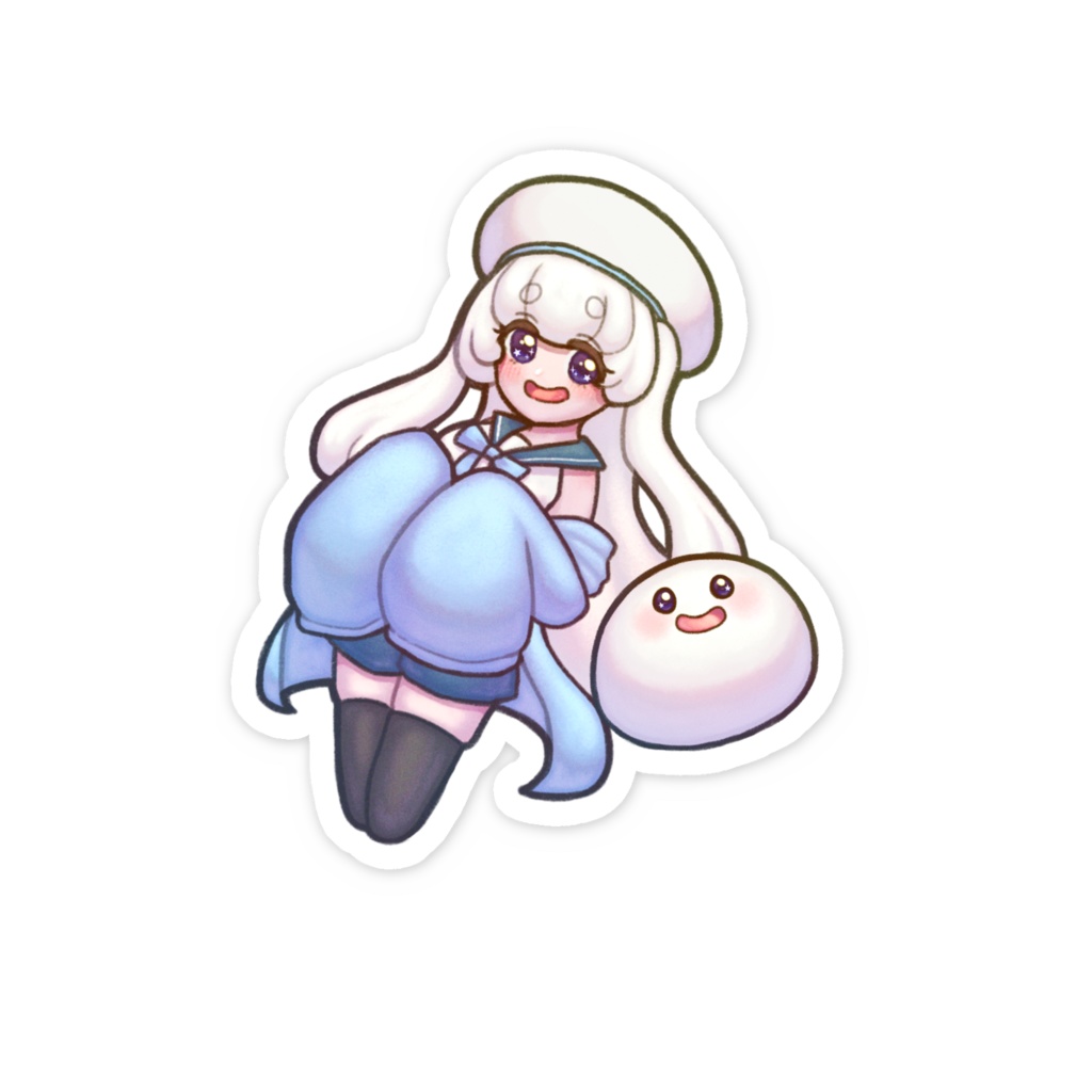 【2周年】餅月シロステッカー