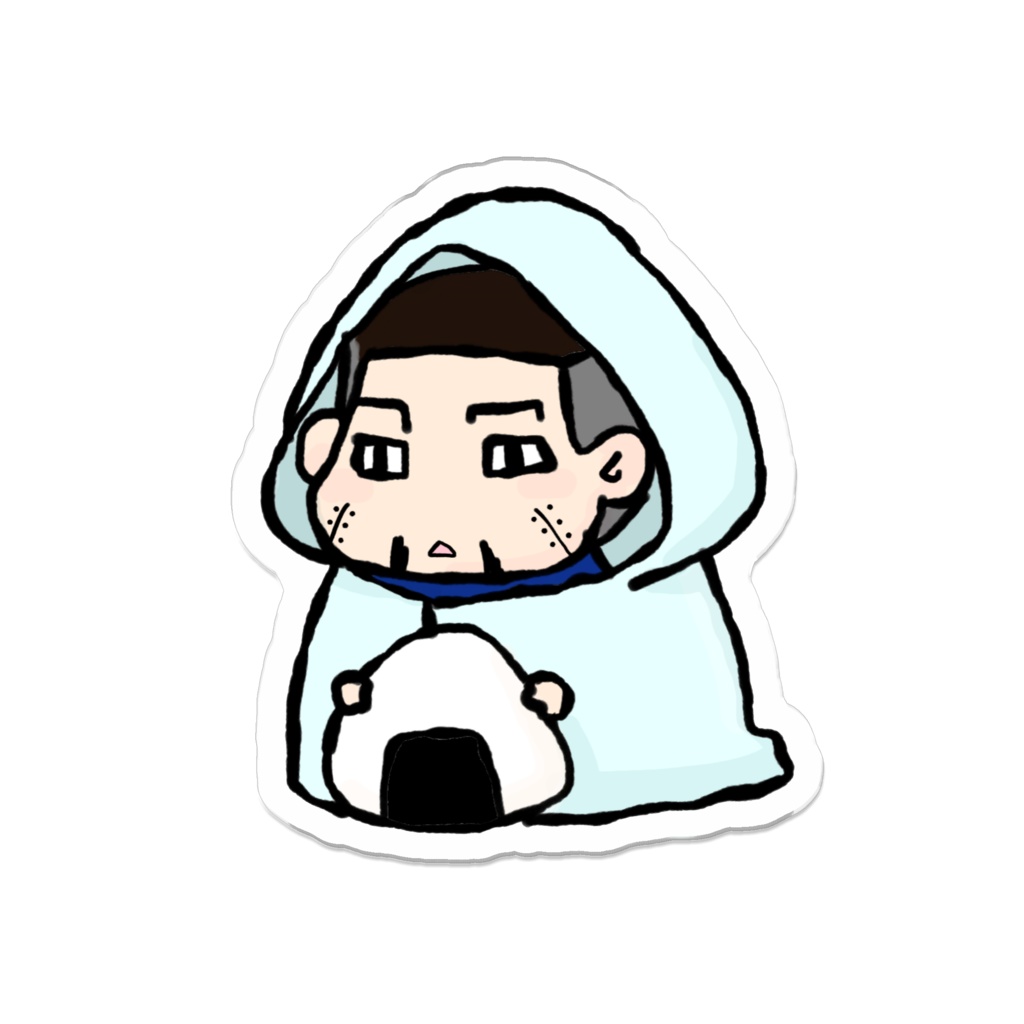 尾にぎり アクリルバッジ