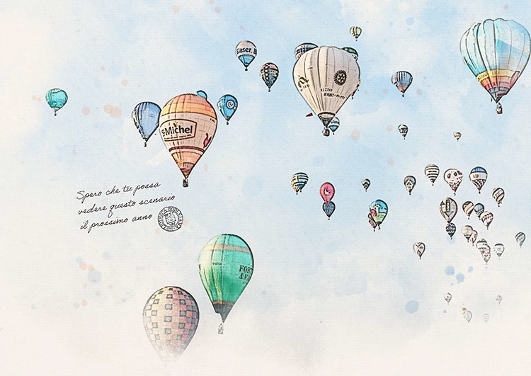 【商用利用OK】気球デザイン ブックカバー No.221（高解像度300dpi）