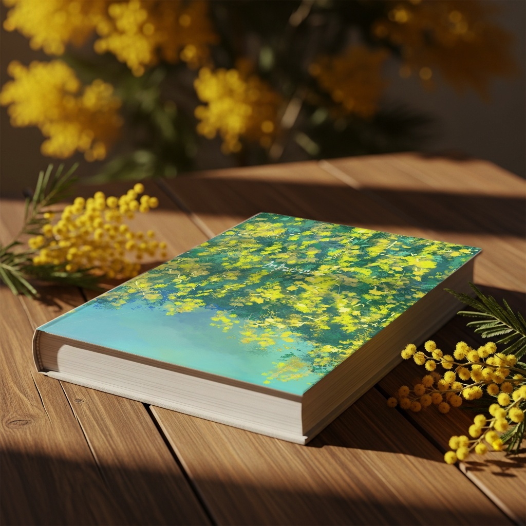 【商用利用OK】ミモザデザイン ブックカバー No.223(高解像度300dpi)