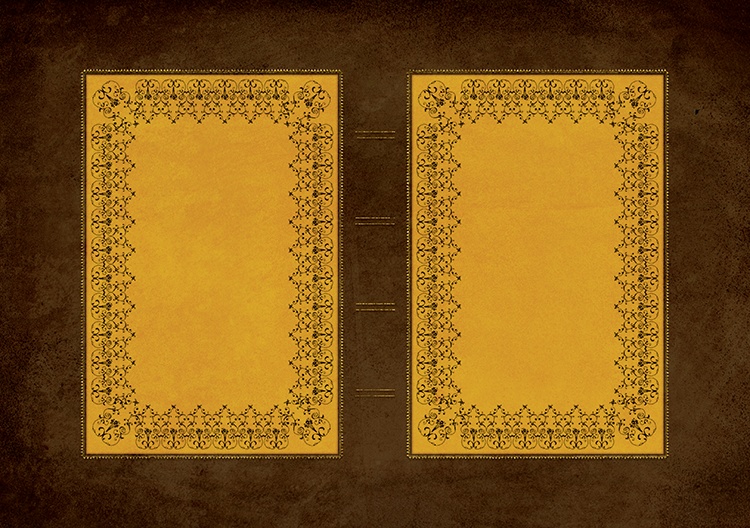 【商用利用OK】古洋書風デザイン ブックカバー No.137（高解像度300dpi）