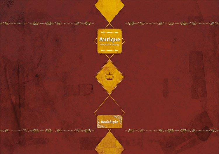 【商用利用OK】古い洋書デザイン ブックカバー No.158(高解像度300dpi)