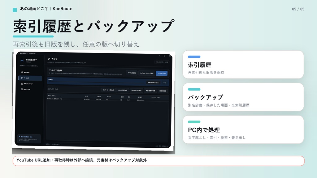 あの場面どこ?|KoeRoute — 配信アーカイブ全文検索