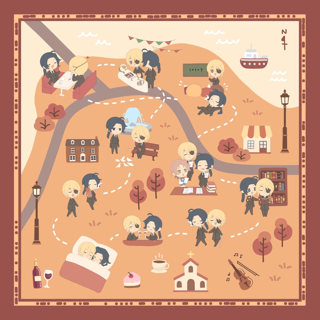 【非公式】MAPスカーフ+A6透明ステッカー