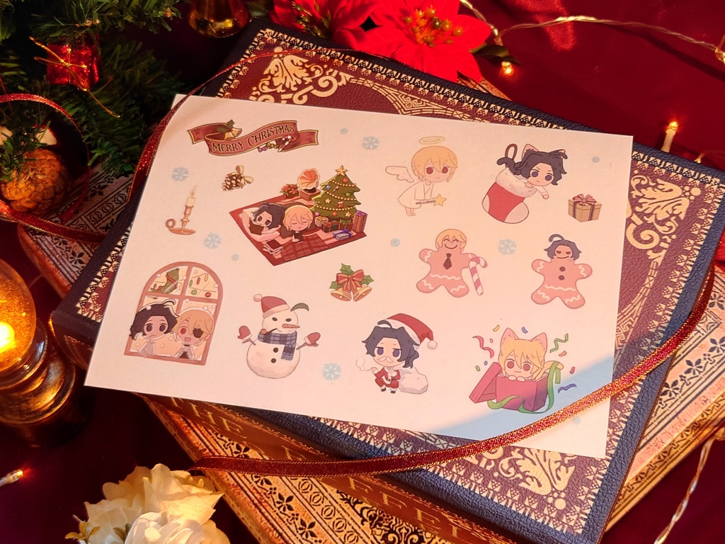【非公式】クリスマスA5透明ステッカー