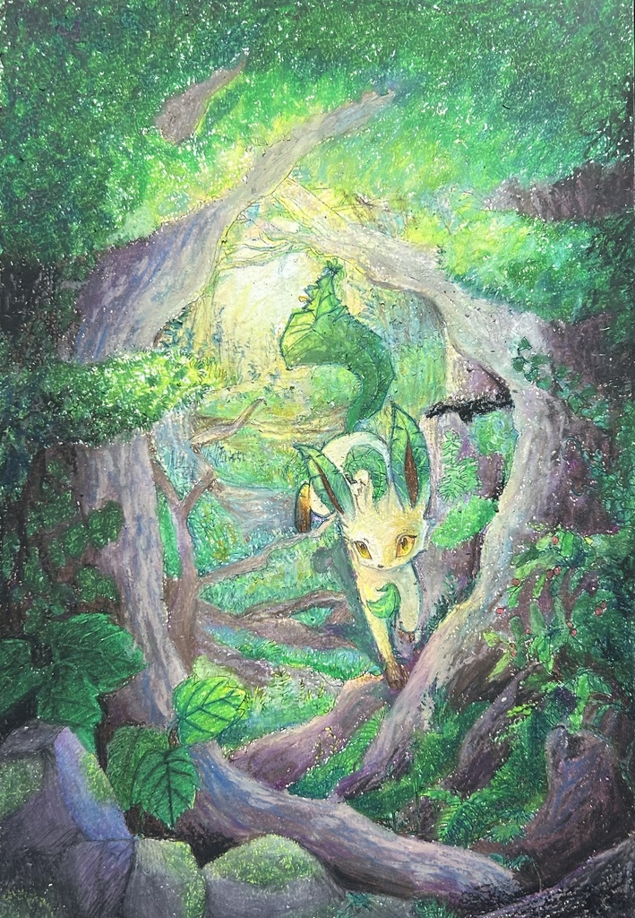 ポストカード 背景付きポケモンイラスト