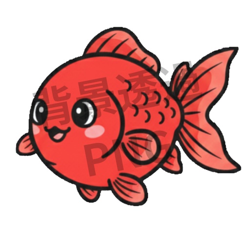 【背景透過PNG】金魚のイラスト素材・デフォルメ（配信・TRPG・Web用）