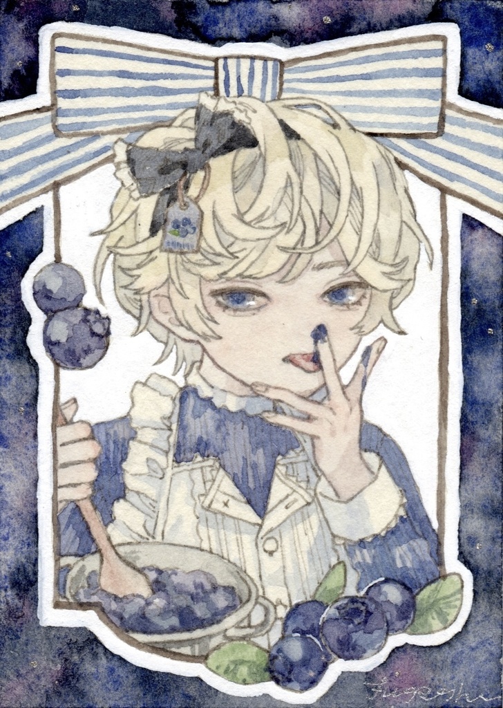 ATC原画「Blueberry Jam」