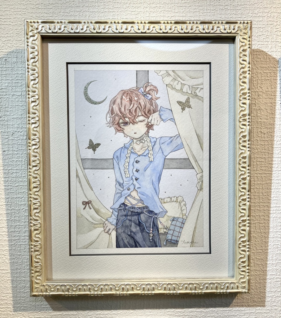 額装原画「眠気といっしょに」