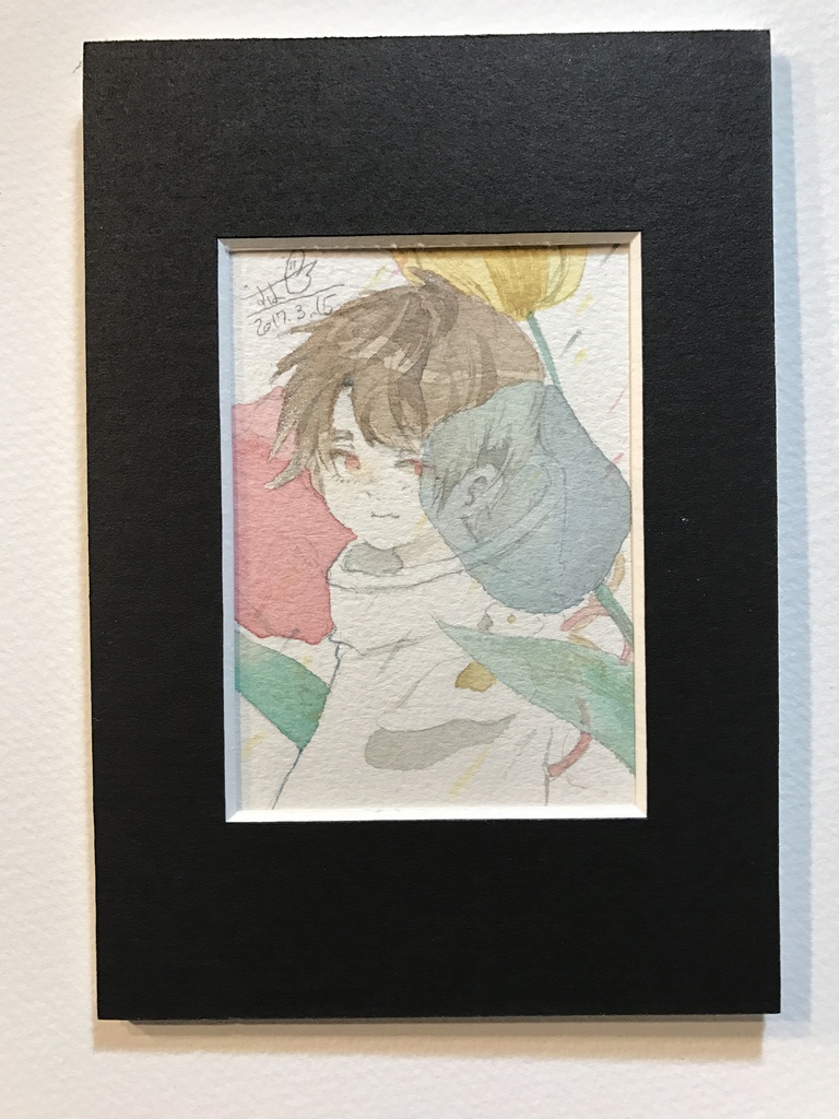 小原画「さわやかな風が頬をなでています」