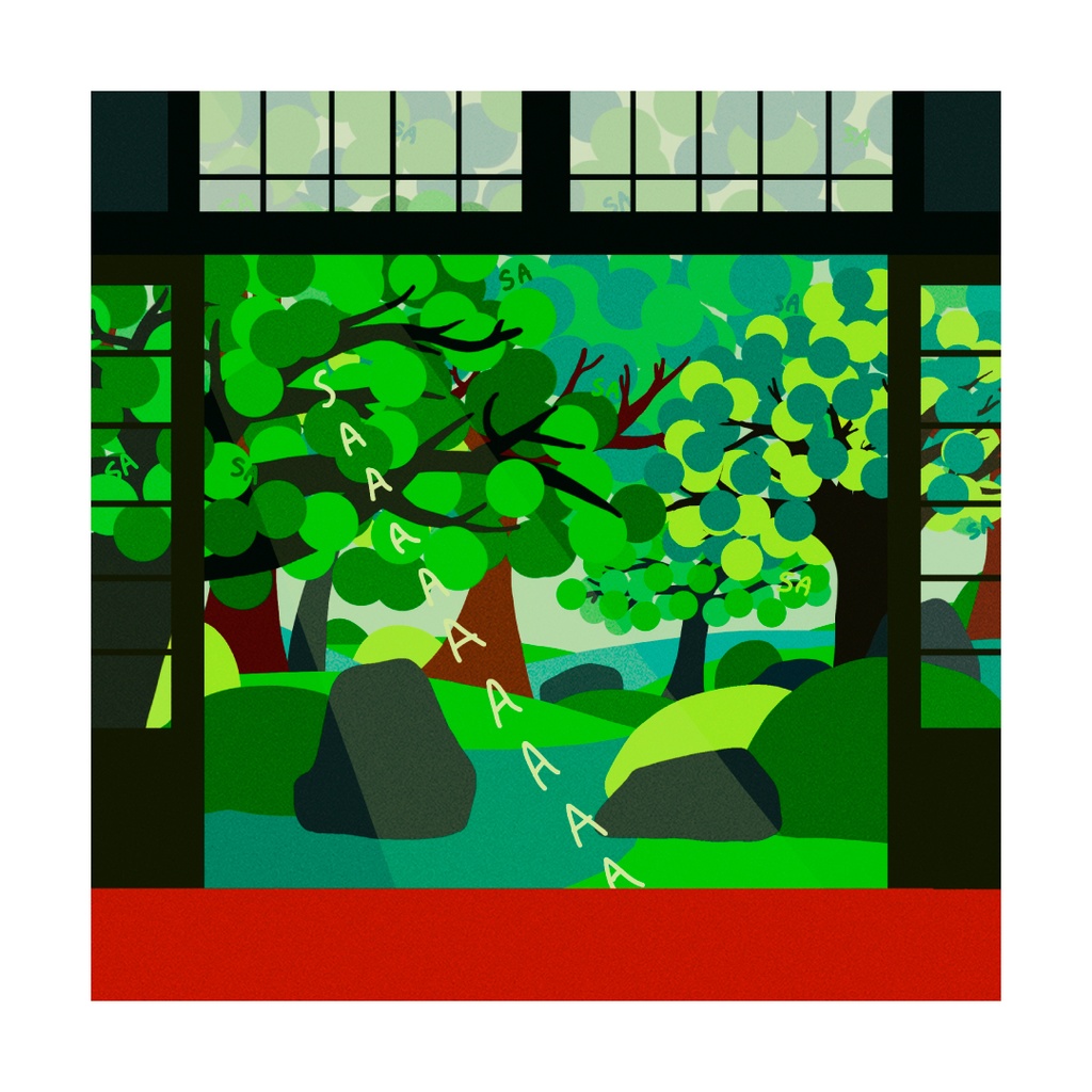 Onomadope モダン庭園 イラストパネル なたがわのお店 Booth