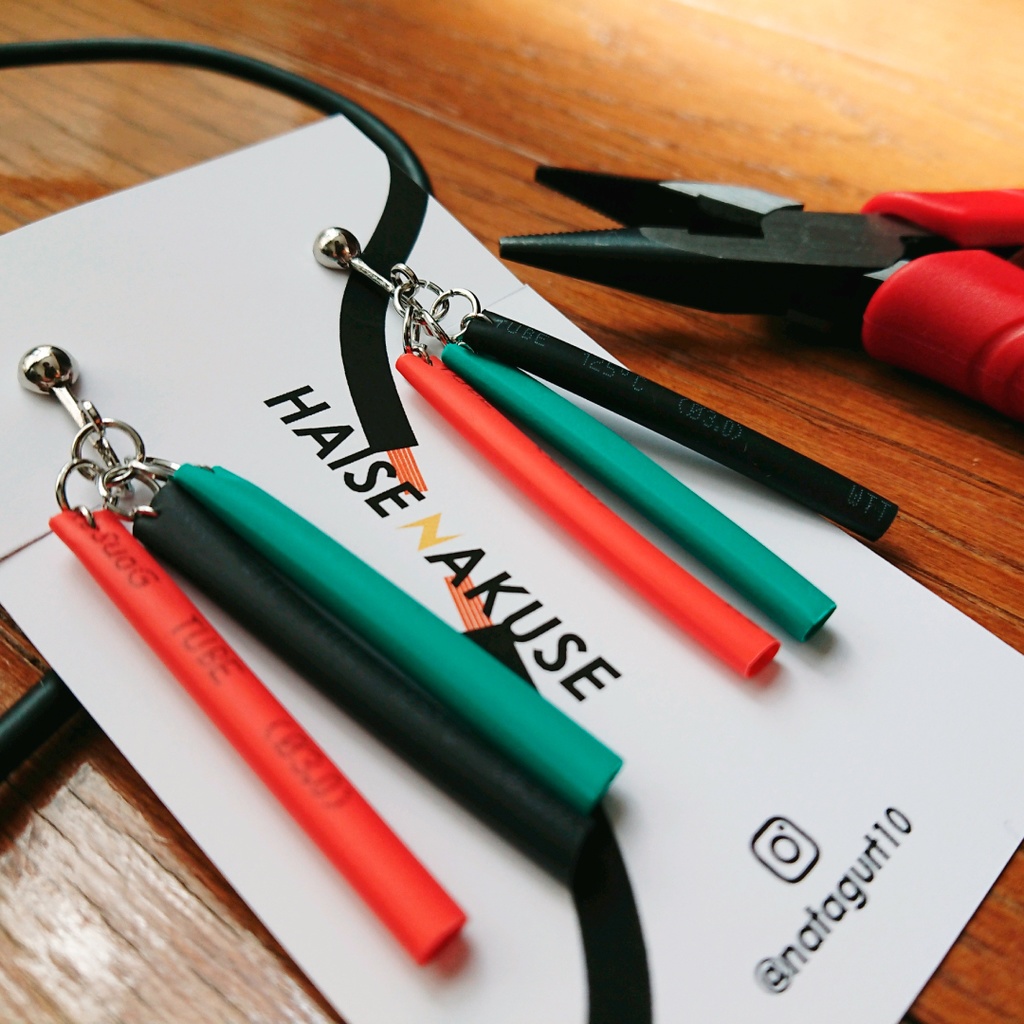 【HAISEN⚡AKUSE】収縮チューブイヤリング