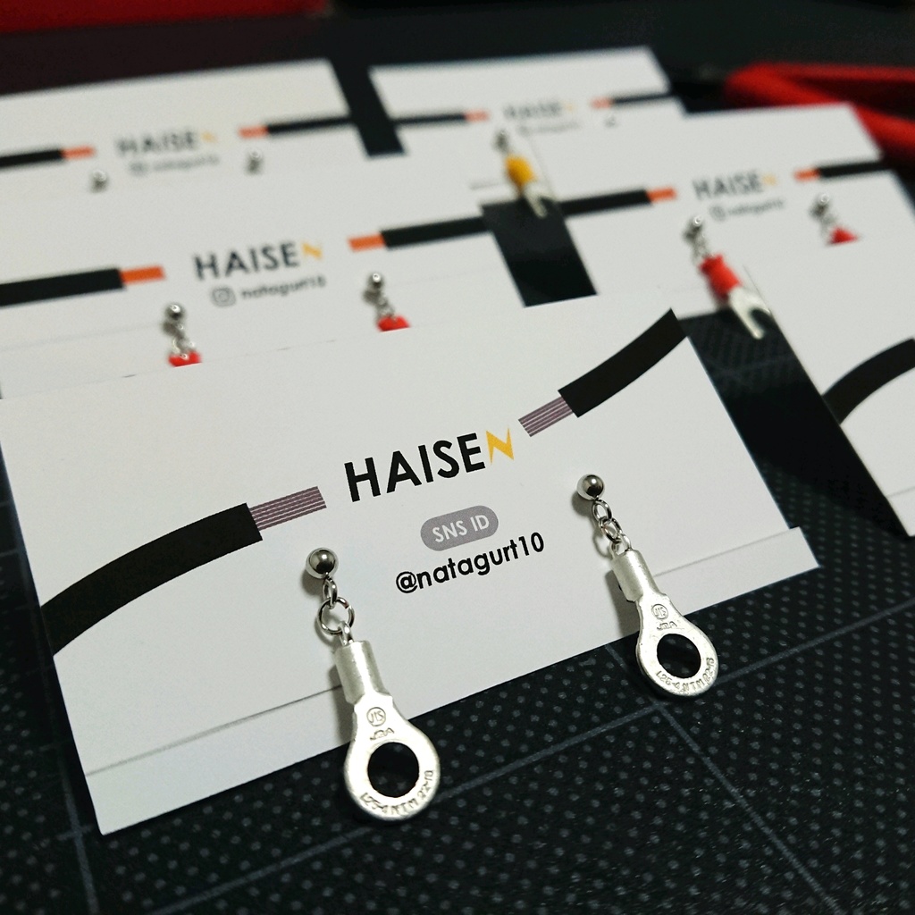 【HAISEN⚡AKUSE】端子ピアス / まるたん・Yたん