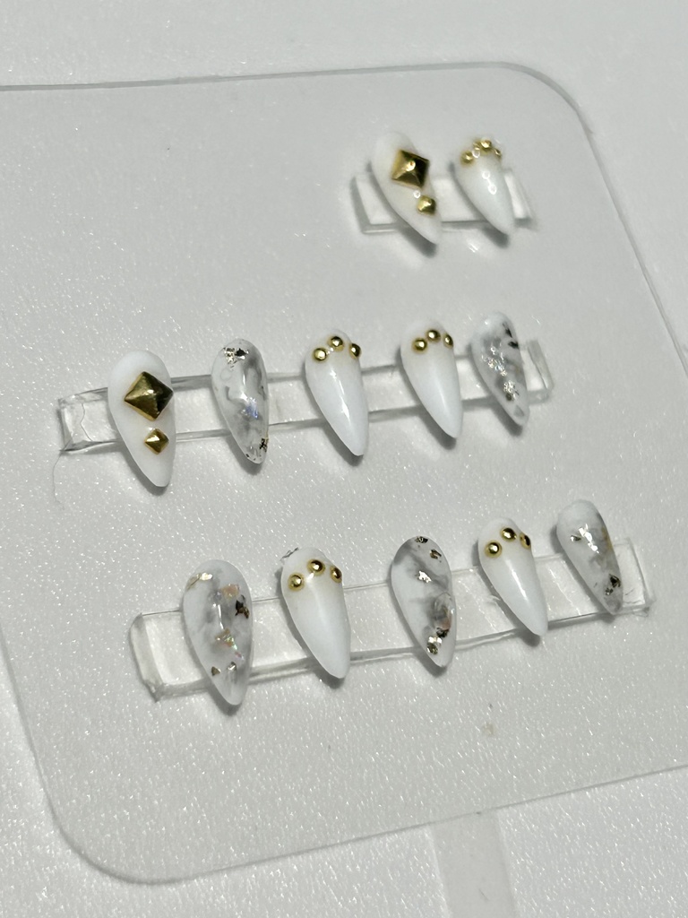 NO-6 ドール用ネイルチップ スタッズ ニュアンス