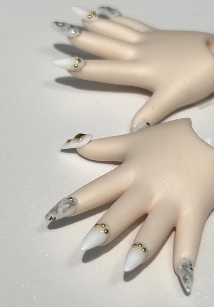 NO-6 ドール用ネイルチップ スタッズ ニュアンス