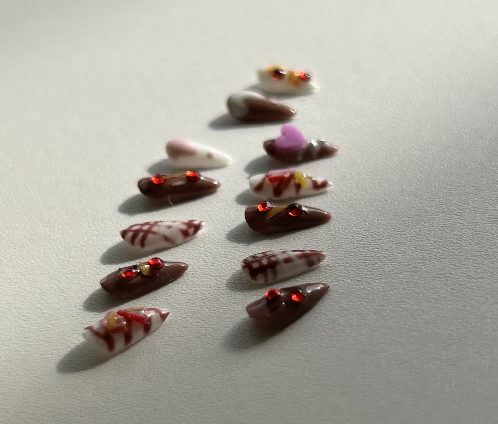 NO-20 ドール用チョコデザインネイル
