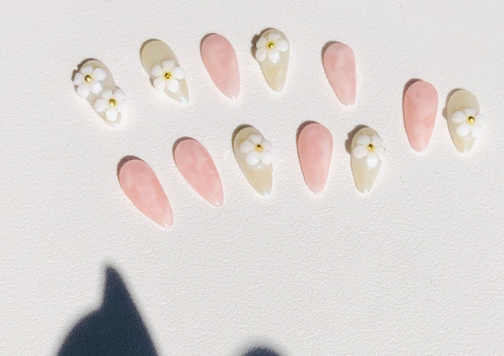 No-25 ドール用ピンクニュアンスデザインチップ