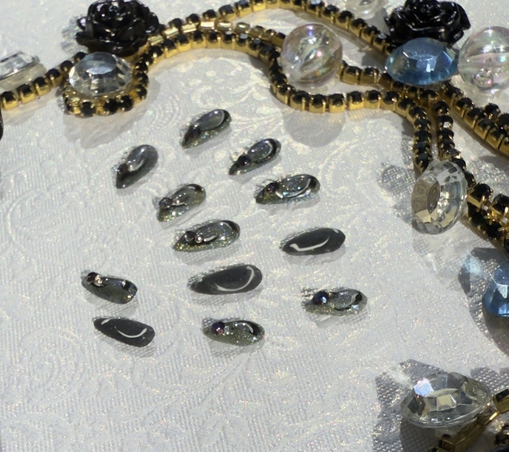 NO-42匿名発送ドールネイルチップ マグネットカラー&マットブラック