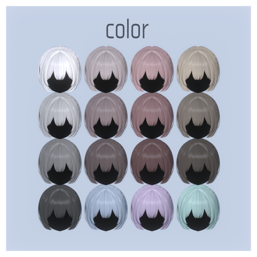 【SALE】【VRC Hair】Amikomi Short Bob / 編み込みショートボブ【9 avatars】