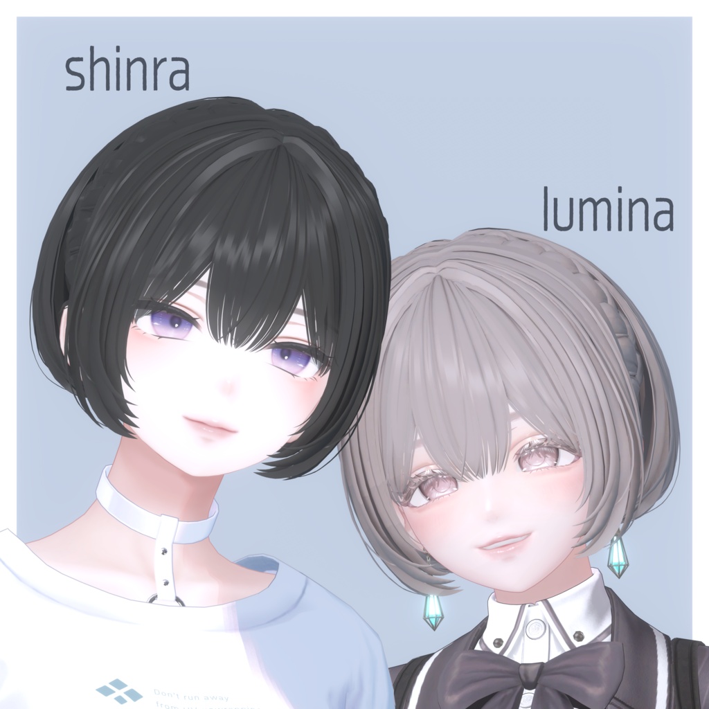 【SALE】【VRC Hair】Amikomi Short Bob / 編み込みショートボブ【9 avatars】