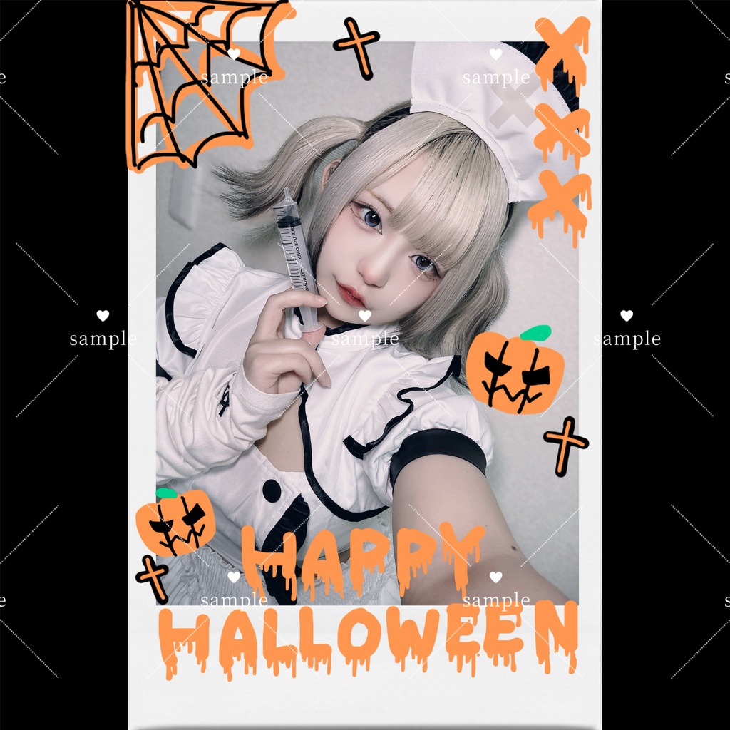 ハロウィンチェキ(落書き)