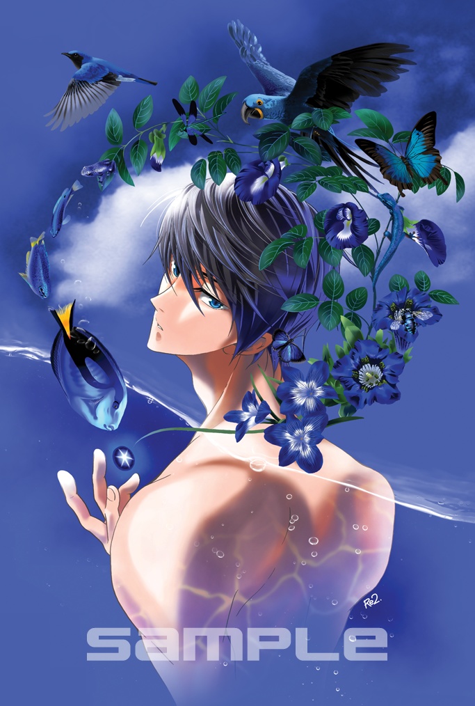 free! 缶バッジセット Butterfly 、summer 2枚