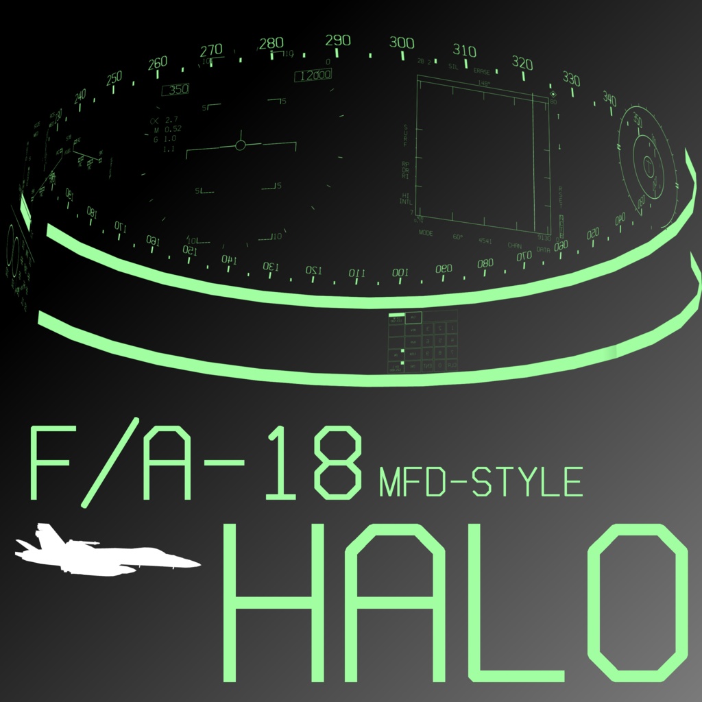 【VRC想定,無料】 F/A-18 MFD風ヘイロー