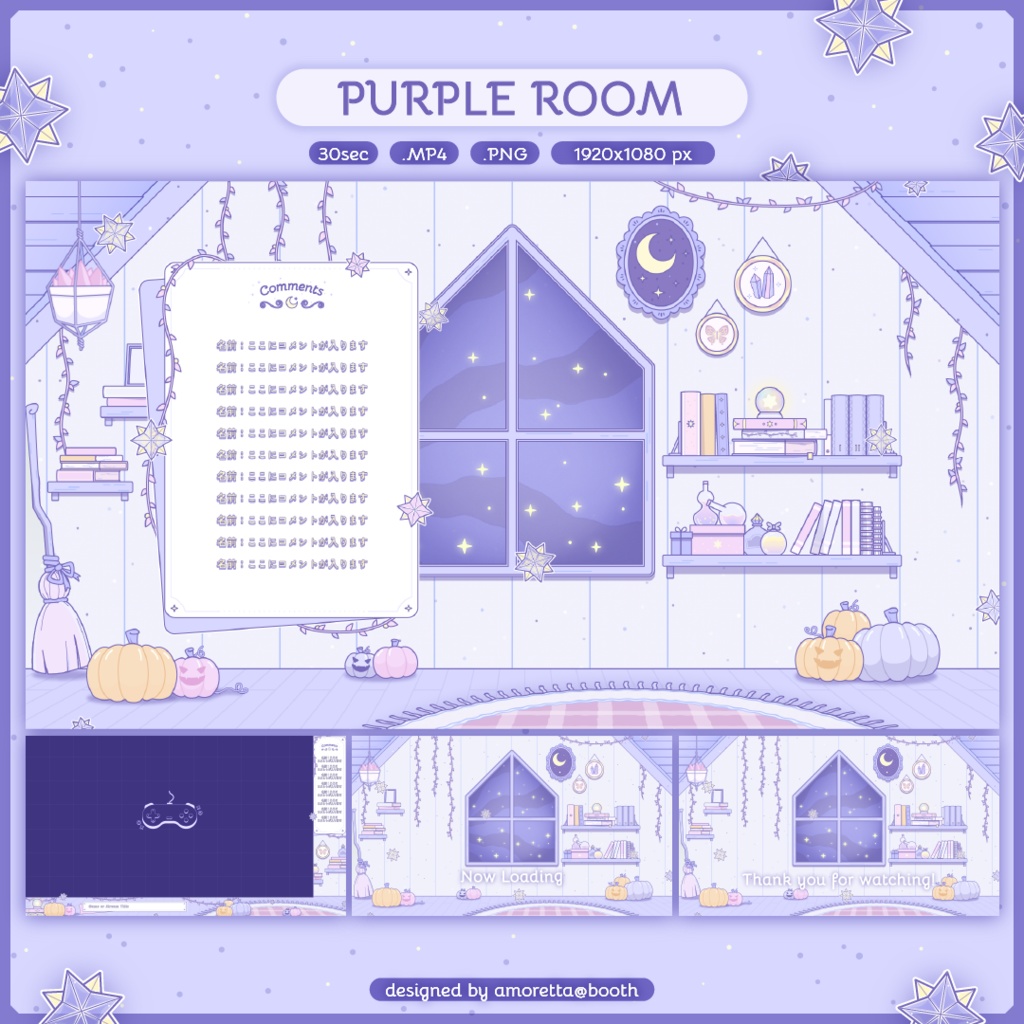 🎃 Halloween Theme Overlay Sets - Animated Screens【動く配信画面】