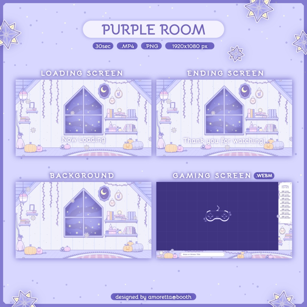 🎃 Halloween Theme Overlay Sets - Animated Screens【動く配信画面】