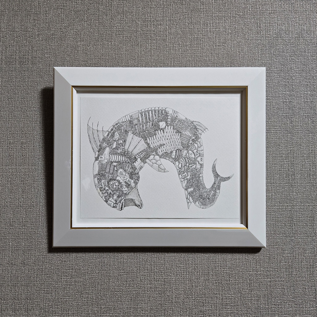 イラスト原画「魚」