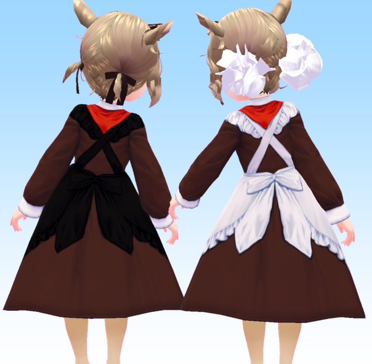【#Vroid 正式版カスタムアイテム対応】ソ連の学生服エプロンドレス School uniform from USSR