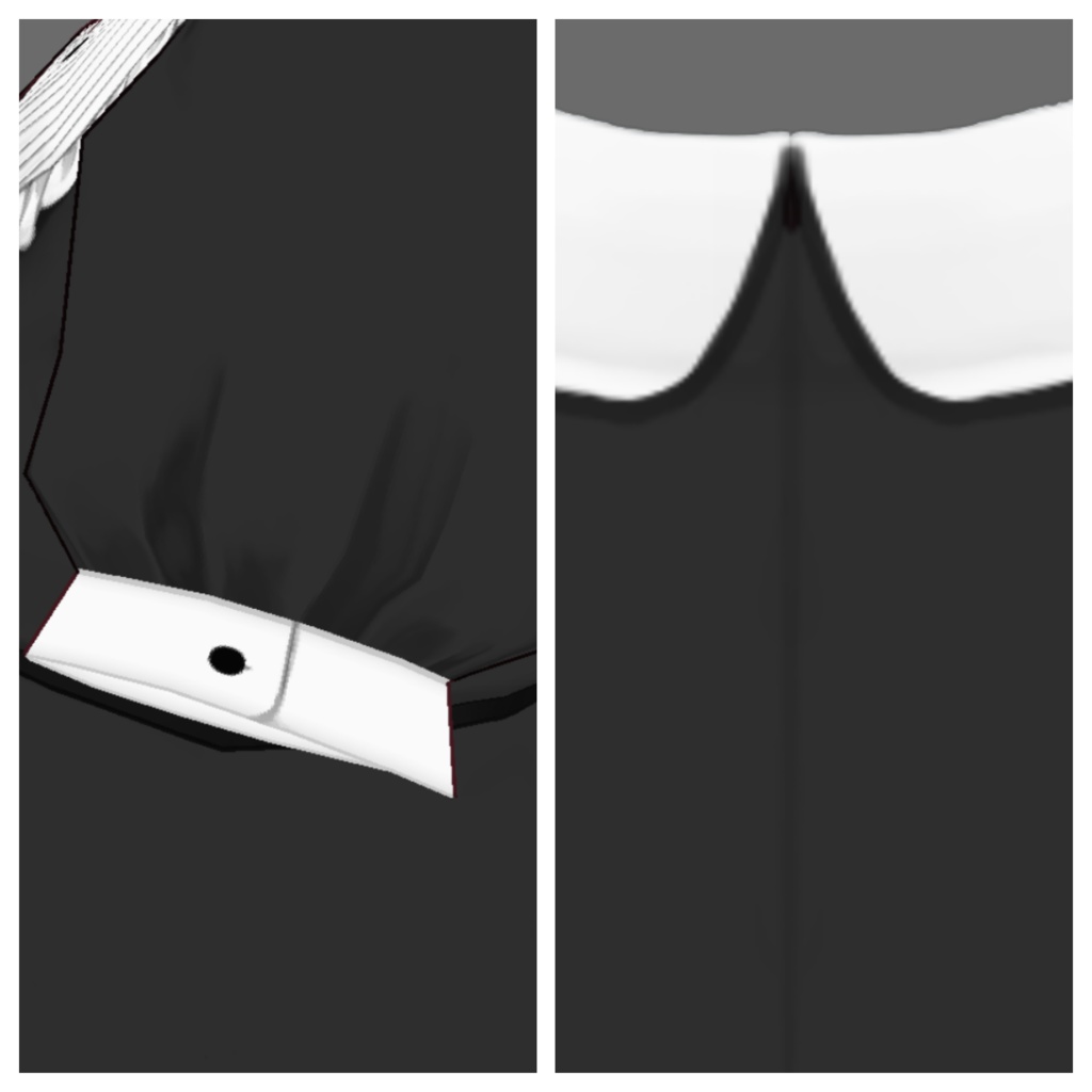 ヨーク切り替えAラインワンピース 11色/A line dress【#Vroid 正式版対応】