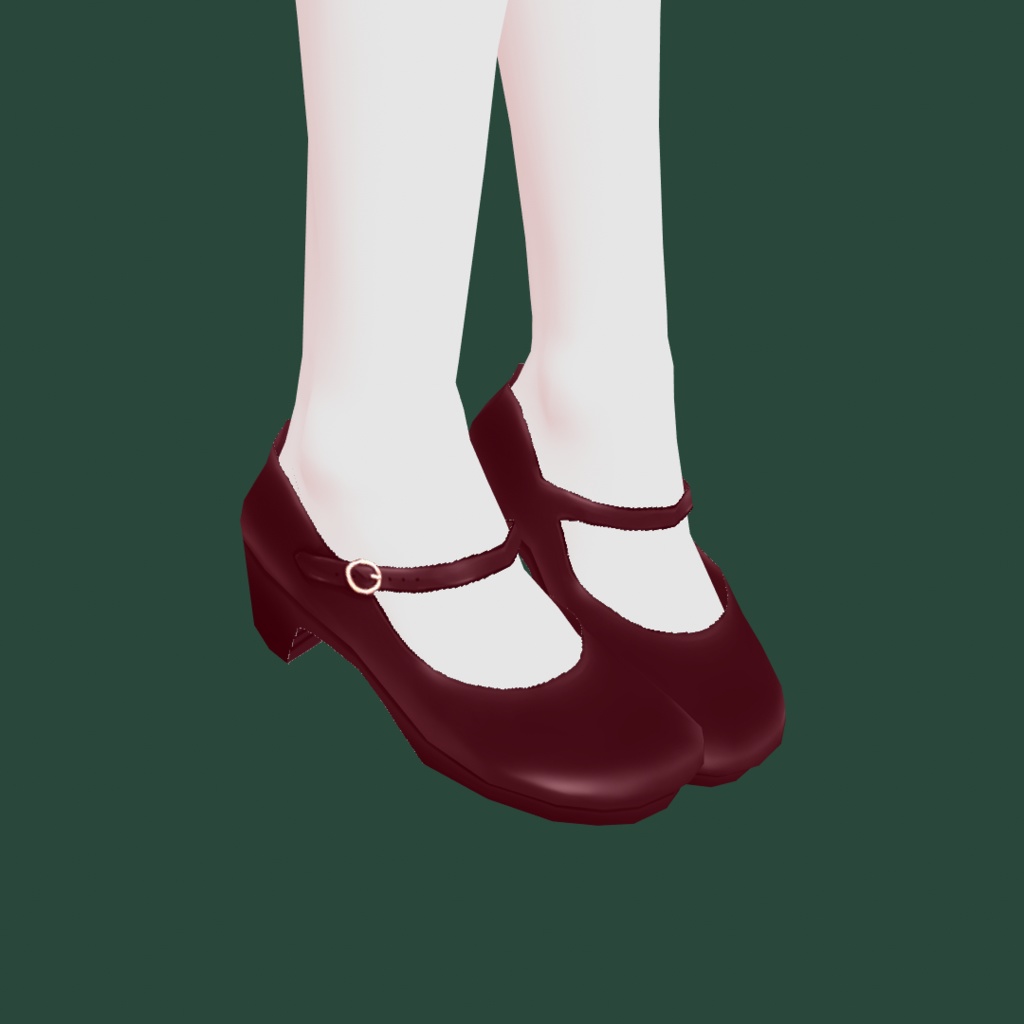 【Vroid正式版対応】ワンストラップパンプス 2色 strap shoes【#VRoid】