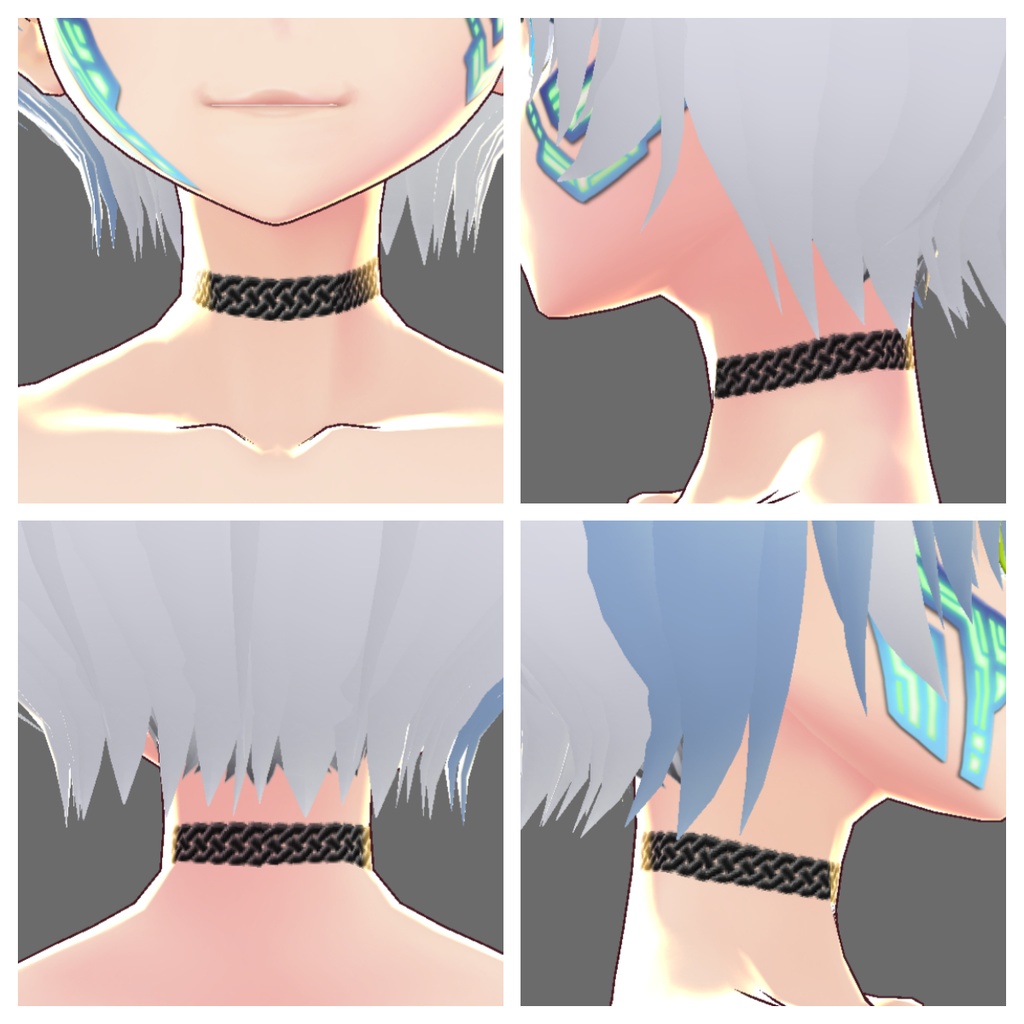 ケルティック四つ編みチョーカー Celtic braid choker【#VRoid 正式版カスタムアイテム対応】