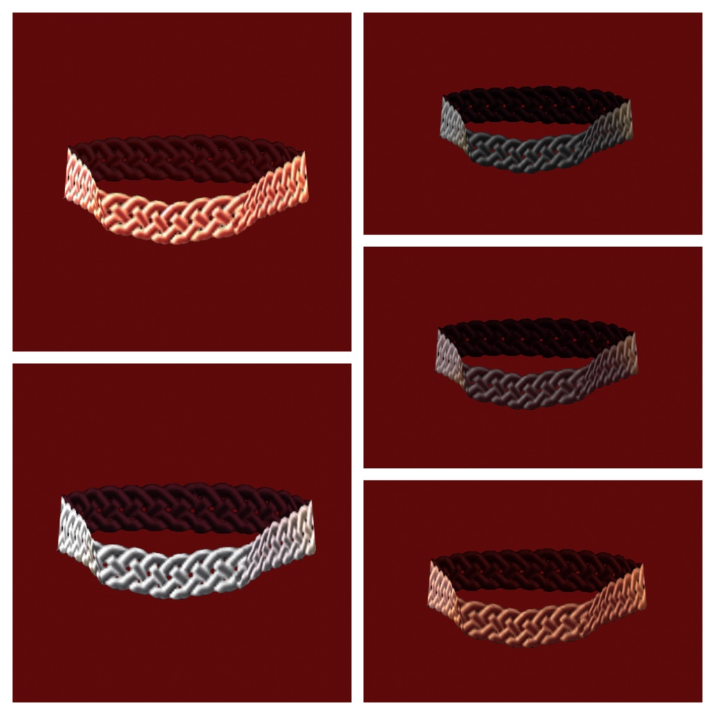 ケルティック四つ編みチョーカー Celtic braid choker【#VRoid 正式版カスタムアイテム対応】